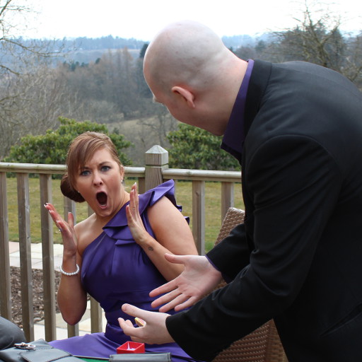 Magician performing at a live event