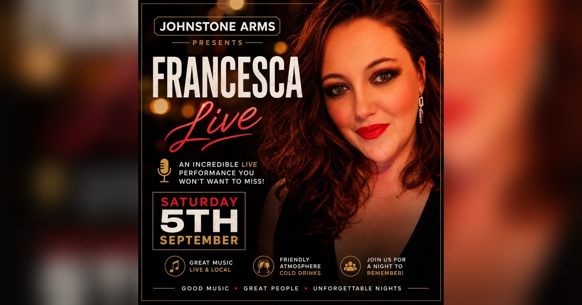 Francessca Live at The Johnstone Arms Facebook sharing image