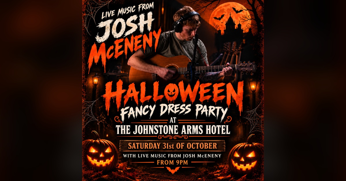 Halloween Fancy Dress Party with Josh Mceneny Facebook sharing image
