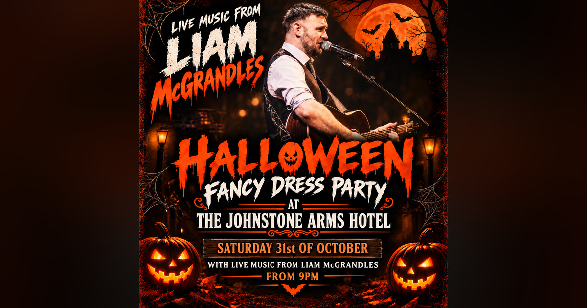 Halloween Fancy Dress Party with Liam McGrandles Facebook sharing image