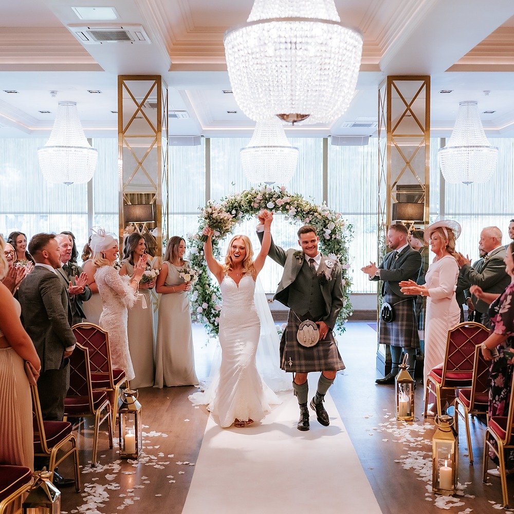 Wedding ceremony inside Boclair House