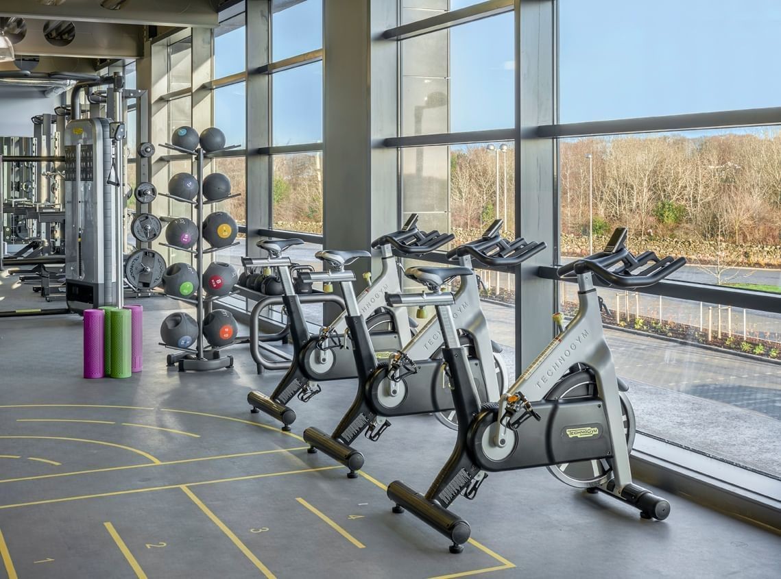 Gym equipment at Village Hotel Aberdeen