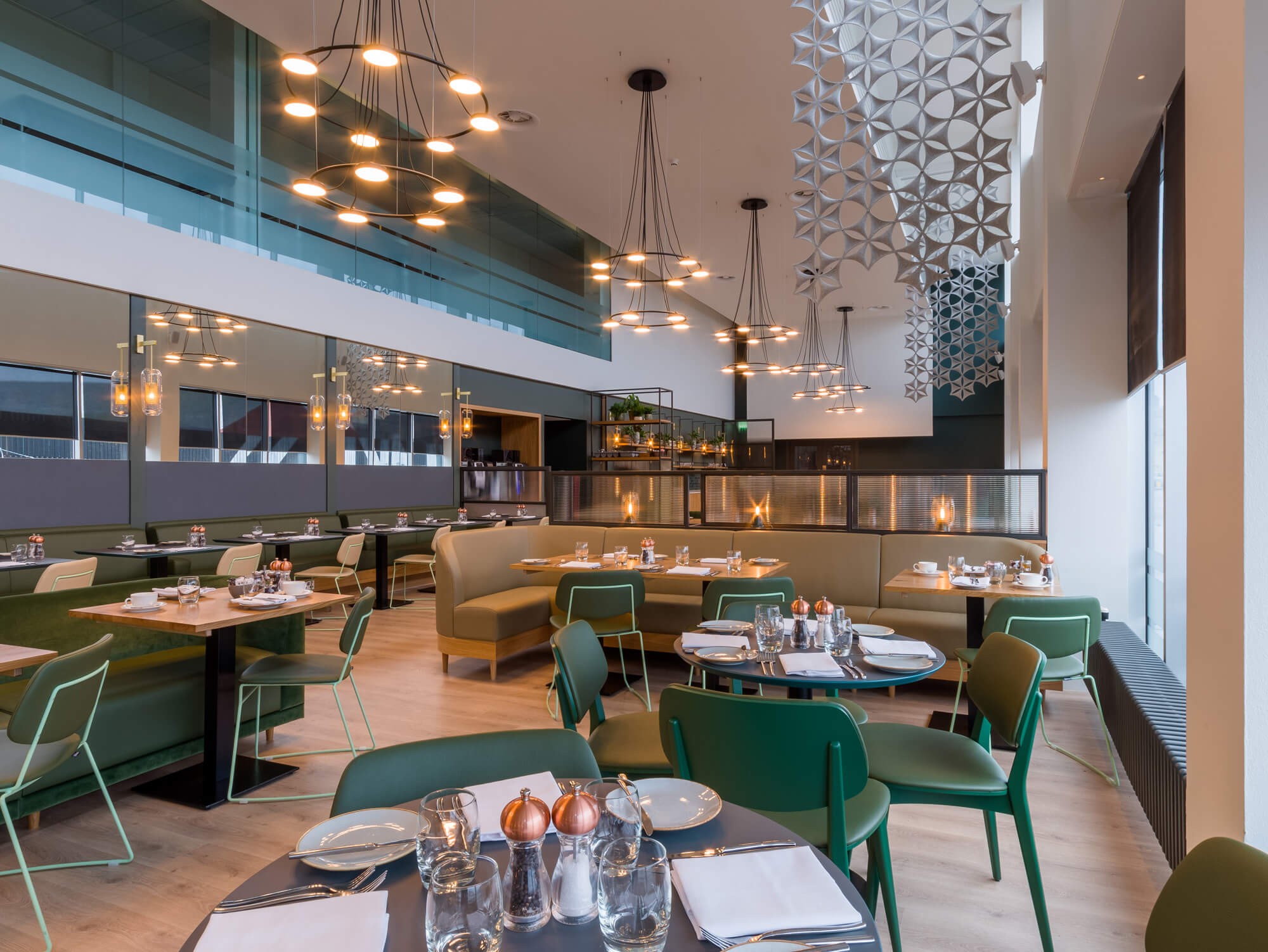 Quayside Bar and Grill dining room at Apex Dundee