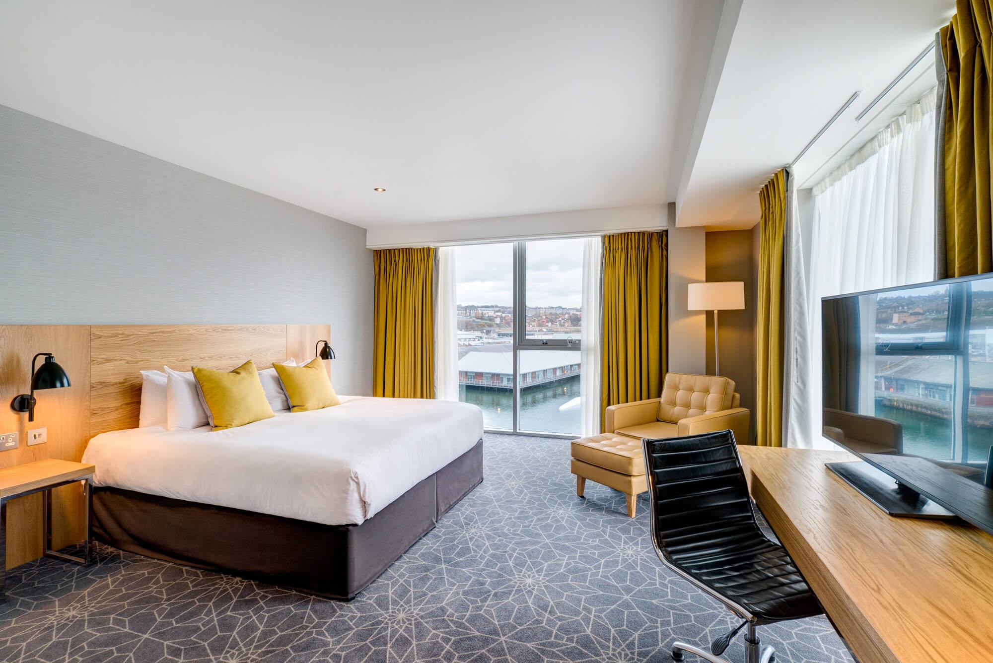 Superior double room at Apex City Quay Hotel Dundee