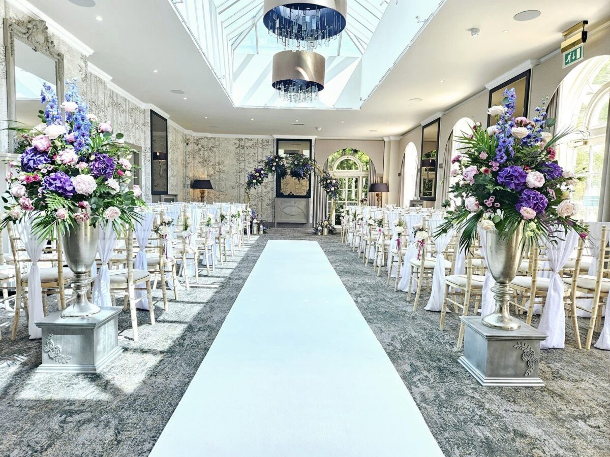 Orangery wedding ceremony at Balbirnie House Hotel