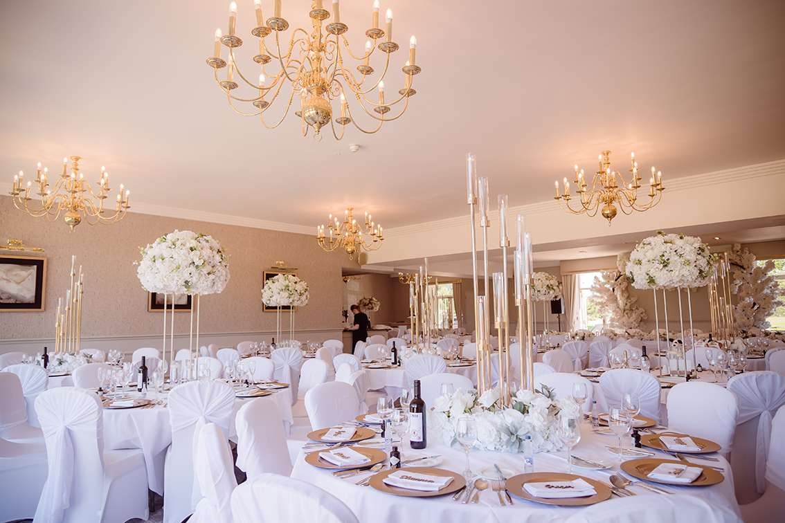 Glenbervie wedding suite set for a reception.
