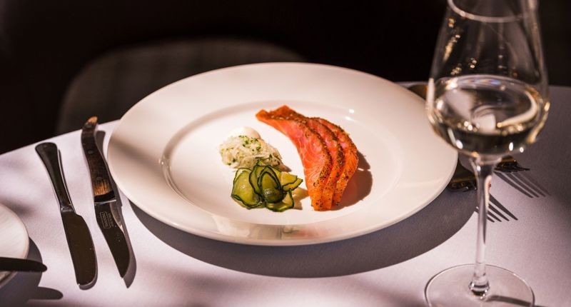 Restaurant dish presented at Meldrum House.