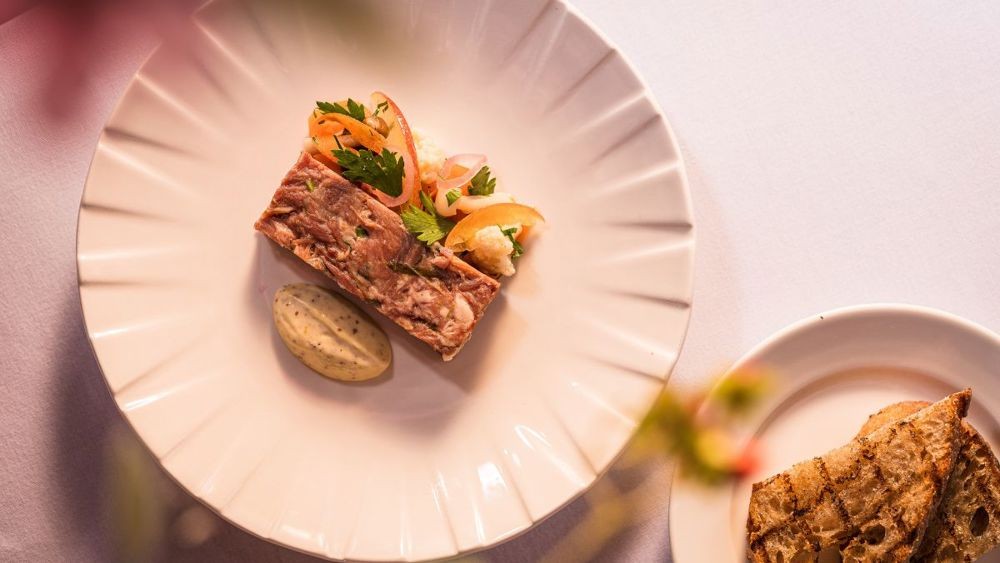 Wedding menu dish at Meldrum House.